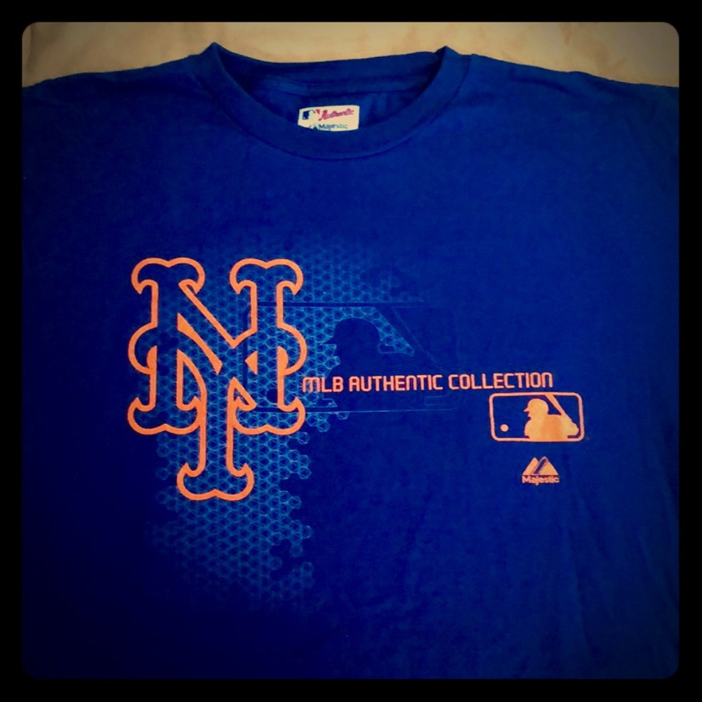 MLB Authentic Majestic Mets short sleeve shirt